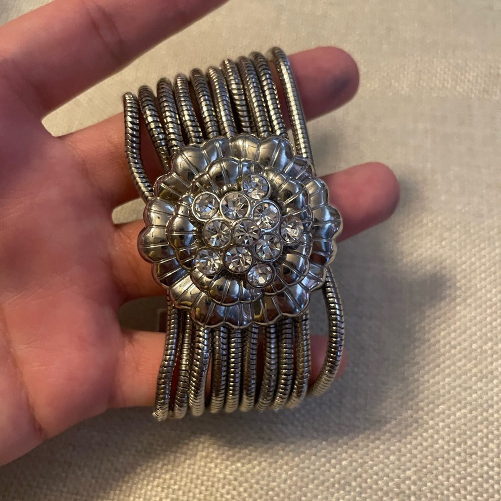 Vintage premier design chunky silver bracelet